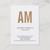 Einzigartiges schlichtes Monogramm Visitenkarte (Vorderseite)