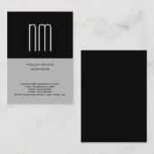 Einzigartiges, schlichtes Monogramm Visitenkarte (Vorne/Hinten)