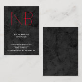 Einzigartiges schlichtes Monogramm Visitenkarte (Vorne/Hinten)