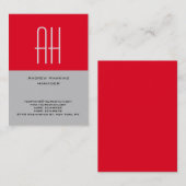 Einzigartiges, schlichtes Monogramm Visitenkarte (Vorne/Hinten)