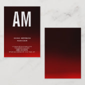 Einzigartiges schlichtes Monogramm Visitenkarte (Vorne/Hinten)