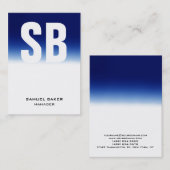 Einzigartiges schlichtes Monogramm Visitenkarte (Vorne/Hinten)