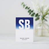 Einzigartiges schlichtes Monogramm Visitenkarte (Stehend Vorderseite)