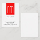 Einzigartiges schlichtes Monogramm Visitenkarte (Vorne/Hinten)