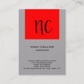 Einzigartiges, schlichtes, schmalrotes berufliches visitenkarte (Vorderseite)