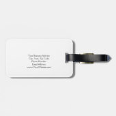 Einzigartiges Schlichtes Weiß Gepäckanhänger (Rückseite horizontal)