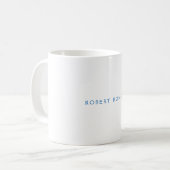 Einzigartiges Schlichtes Weiß Minimalistisch Moder Kaffeetasse (Vorderseite Links)