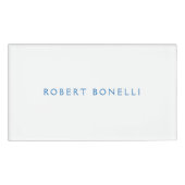 Einzigartiges Schlichtes Weiß Minimalistisch Moder Namenschild (Vorderseite)