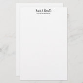 Einzigartiges Schlichtes Weißes Special Briefpapier (Vorne/Hinten)