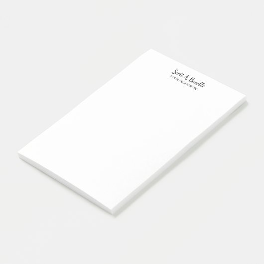 Einzigartiges Schlichtes Weißes Special Post-it Klebezettel (angewinkelt)