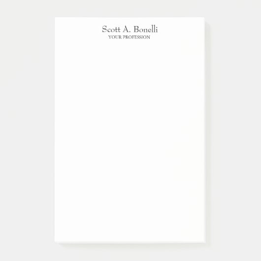 Einzigartiges Schlichtes Weißes Special Post-it Klebezettel (Vorderseite)