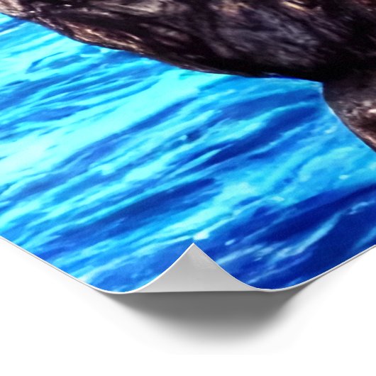 Einzigartiges Schloss im Meer | AI Art Poster (Ecke)