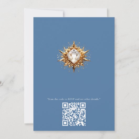 Einzigartiges Schneeflocken Design Einladung (Rückseite)