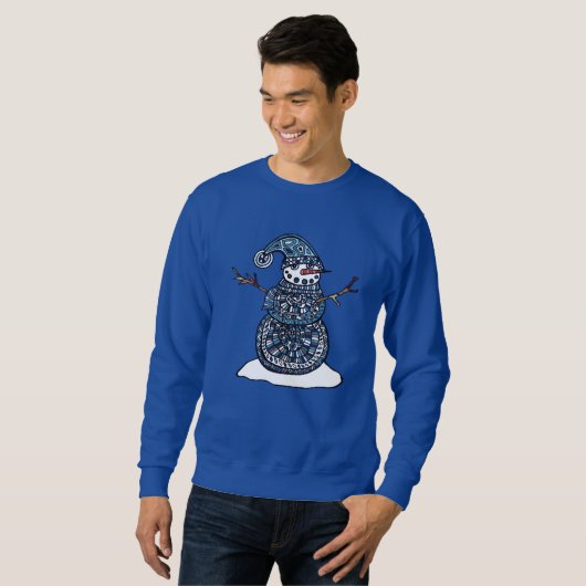 Einzigartiges Schneemann-Sweatshirt Sweatshirt (Vorne ganz)
