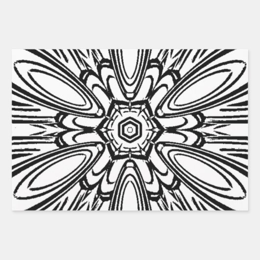einzigartiges, schönes Mandala-Design Geschenkpapier Set (Vorderseite)