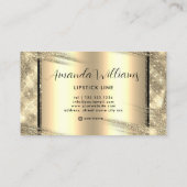 Einzigartiges Schwarz-Gold-Kosmetikum Elegant Visitenkarte (Rückseite)