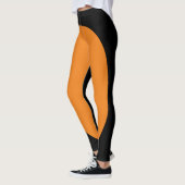 Einzigartiges Schwarz und Orange Leggings (Links)
