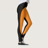 Einzigartiges Schwarz und Orange Leggings (Rechts)