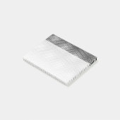 Einzigartiges Schwarz-Weiß-Moiré-Muster Künstleris Post-it Klebezettel (angewinkelt)