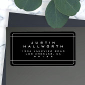 Einzigartiges Schwarz-Weiß-Rücksendesiegel Adressaufkleber