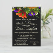 Einzigartiges Schwarz-Weiß-Text Bright-Brautparty Einladung (Stehend Vorderseite)