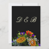 Einzigartiges Schwarz-Weiß-Text Bright-Brautparty Einladung (Rückseite)