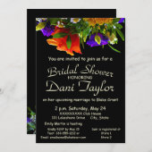 Einzigartiges Schwarz-Weiß-Text Bright-Brautparty Einladung (Vorne/Hinten)