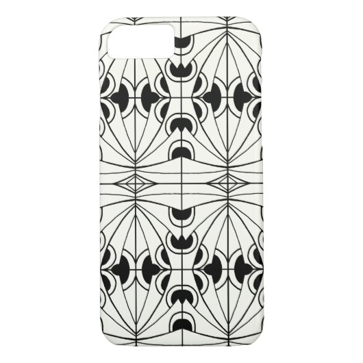 Einzigartiges Schwarzweiß-Design Case-Mate iPhone Hülle (Rückseite)