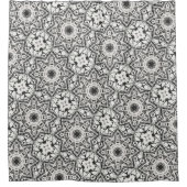 Einzigartiges Schwarzweiß-Muster Duschvorhang (Vorderseite)