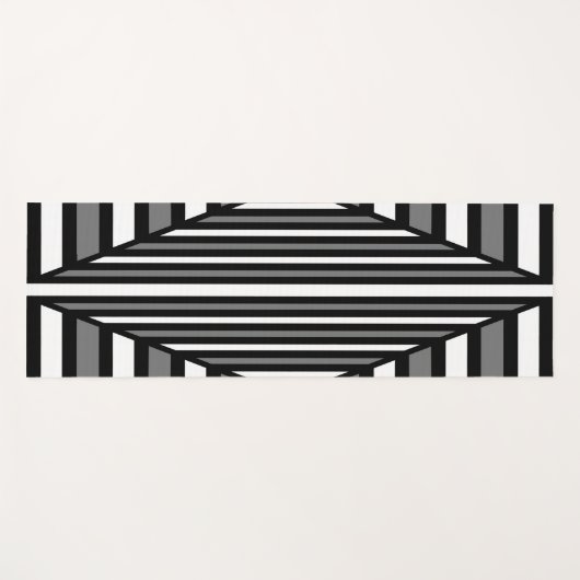 Einzigartiges Schwarzweiß-Muster Yogamatte (Vorderseite (Horizontal))