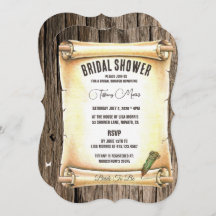 Einzigartiges Scroll & Feather Pen Brautparty