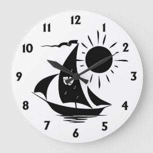 Einzigartiges Segeldesign für das Theater Große Wanduhr