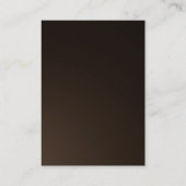 Einzigartiges Sepia-braunes schlichtes Monogramm Visitenkarte (Rückseite)