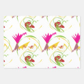 einzigartiges Set aus Designpapier mit 3 Blättern Geschenkpapier Set (Vorderseite 3)