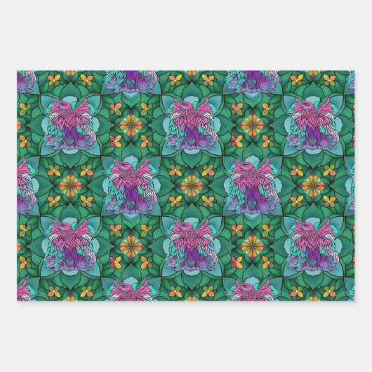 Einzigartiges Set für das Wrapping von Papierblätt Geschenkpapier Set (Vorderseite 3)