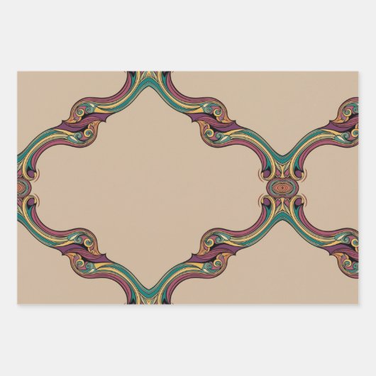 Einzigartiges Set für das Wrapping von Papierblätt Geschenkpapier Set (Vorderseite 2)