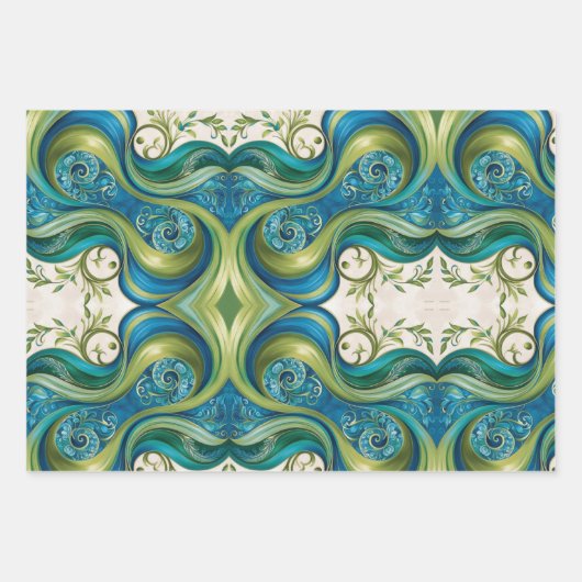 Einzigartiges Set für das Wrapping von Papierblätt Geschenkpapier Set (Vorderseite)