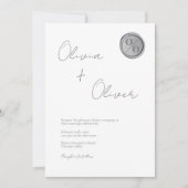 Einzigartiges Siegel mit grauem Wachs Einladung (Vorderseite)