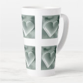 Einzigartiges silbernes 3D-Herz Wasserfarbene Hand Milchtasse (Rechte Ecke)