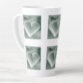 Einzigartiges silbernes 3D-Herz Wasserfarbene Hand Milchtasse (Linke Ecke)