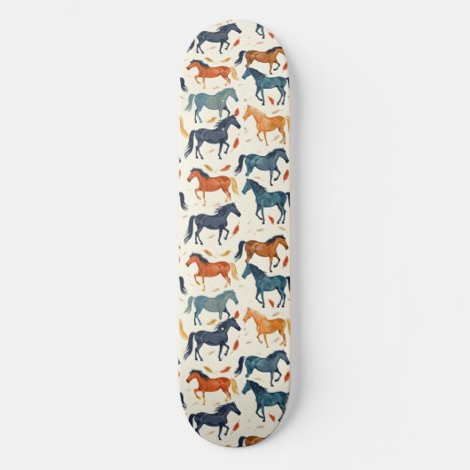 Einzigartiges Skateboard für Coole Pferdedecke (Vorderseite)