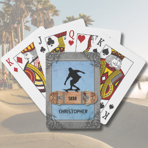 Einzigartiges Skateboard-Geschenk für Bruder Edgy Spielkarten