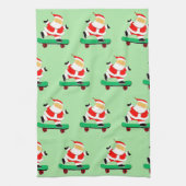 Einzigartiges Skateboarding Santa Geschirrtuch (Vertikal)