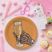 Einzigartiges Skelton Hand & Drink Erwachsene Hall Pappteller (Party)