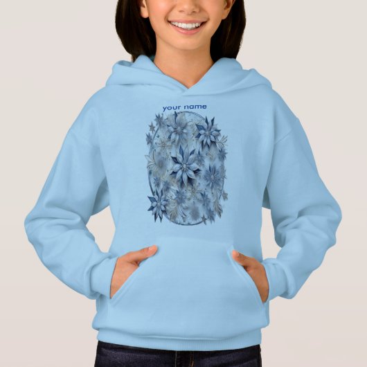 Einzigartiges Snowflakdesign Hoodie (Vorderseite)