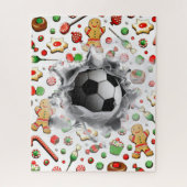 Einzigartiges Soccer Holiday Geschenk Jigsaw Puzzl Puzzle (Vertikal)