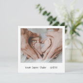 Einzigartiges sofortiges Foto Geschlechtsneutrale  Einladung (Stehend Vorderseite)