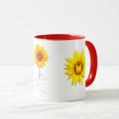 Einzigartiges Sonnenblumencoffee Tasse Geschenk fü (VorderseiteRechts)