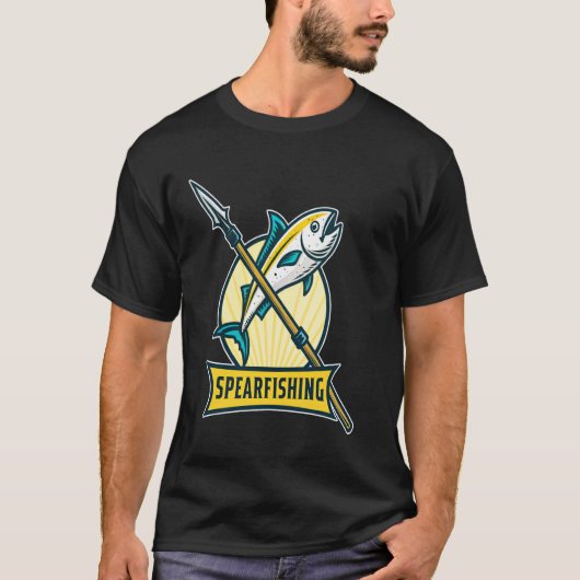Einzigartiges Speerfischen-Abenteuer-Design T-Shirt (Vorderseite)