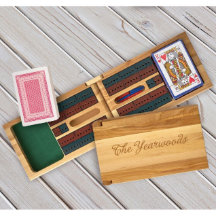 Einzigartiges Spiel mit eingegrabener Cribbage Boa